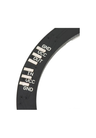 Yaozixa 24 Adet Adreslenebilir Rgb Led Işık Halkası - 5v Dc, Zincirleyebilir, Tek Pin Kontrolü, 8.5cm Dış Çapı Diğer