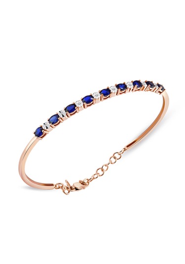 2.10 Ct Pırlantalı Oval Rose Safir Bilezik