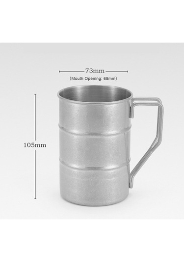 Pazly 350ml Renkli Paslanmaz Çelik Kamp Kupası, Yürüyüş Ve Dağ Çantası İçin Kulplu Çok Renkli