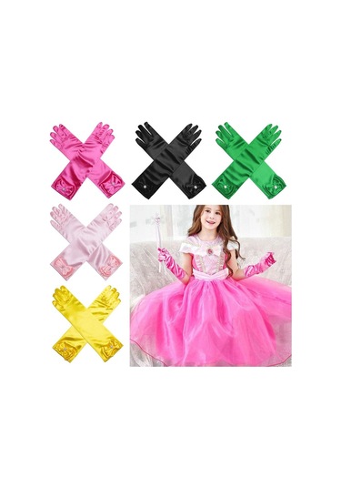 Çocuklar Uzun Eldivenler Tam Parmak Eldivenler Kırmızı