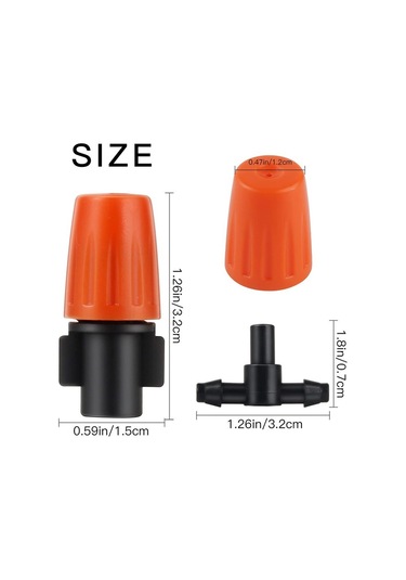 Mufunye 50 Adet Mikro Sprey Ayarlanabilir Akışlı Sulama Damlatıcıları, Bahçe Ayarlanabilir Yağmurlama Damla