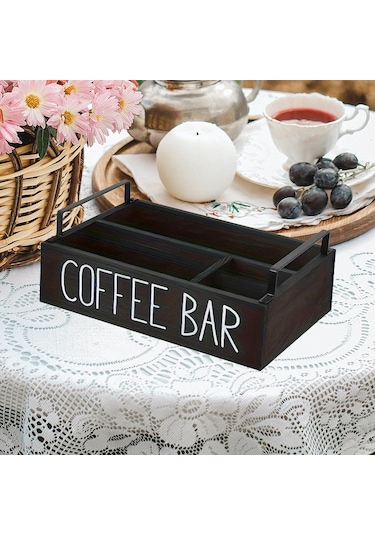 Suntek Ev Partisi Restoranı Için Kahve İstasyonu Siyah