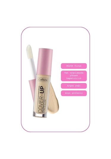 Callista Cover Up Concealer Yoğun Kapatıcı Göz Altı Kapatıcısı - 02 Beige