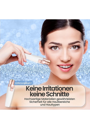 2'li 1 Arada Usb Kadın Tıraş Makinesi Ve Yüz Tüy Alma Makinesi, Beyaz