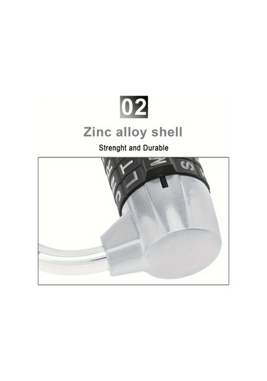 Willowhaven 1 Adet Silvery Sağlam Çinko Alaşım Kombinasyonlu Kilit - 5 Harfli Şifreli, Pilsiz, Spor Salonu, Okul, Dolap, Bahçe İçin Güvenli