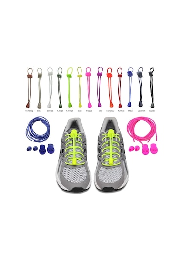 Foottab Pratik Kilitli Esnek Ayakkabı Bağcığı 100 CM