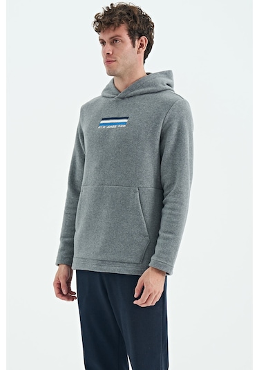 Tommy Life Hern Gri Melanj Erkek Polar Sweatshirt - 88301 GRİ MELANJ