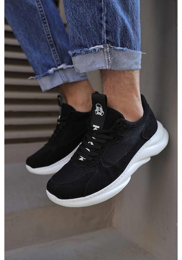 Knack Sneakers Ayakkabı 065 Siyah Süet (Beyaz Taban) (553565736)