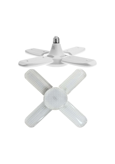 Beyaz 72we27 Kristal Katlanabilir Pervane Model Led Ampul 4+1 Kanatlı Led Ampul 6480 Lümen Led Lamba