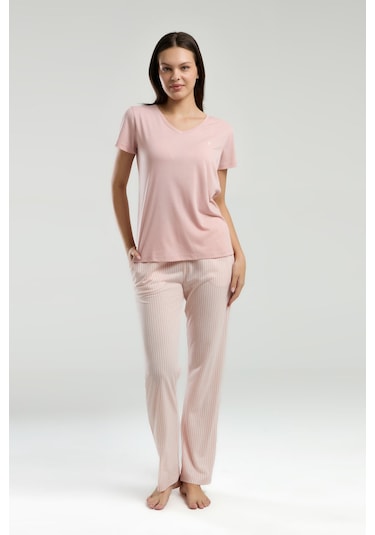 Pierre Cardin Kadın Pembe Pijama Takımı Pc9011-s-v1 Pembe