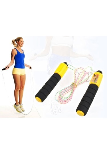 Sayaçlı İp Atlama Halatı Ahşap Rengi