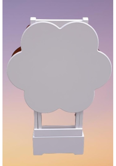 Çanta Zigon Sehpa Papatya Model İkili Ahşap Mdf Beyaz Ve Ceviz Renk Uyum Kutu Sevk El Yapım