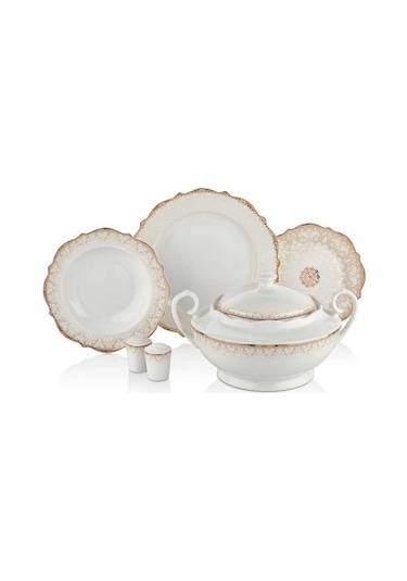 Korkmaz Eliza Collection A8238 60 Parça Yuvarlak Yemek Takımı