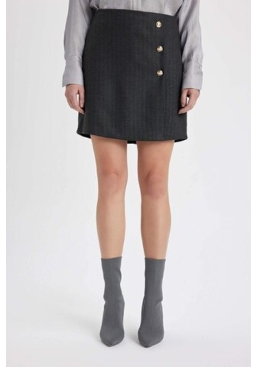 DeFacto   A Kesim Normal Bel Astarlı Mini Etek B5672AX23AUAR104 Antrasit