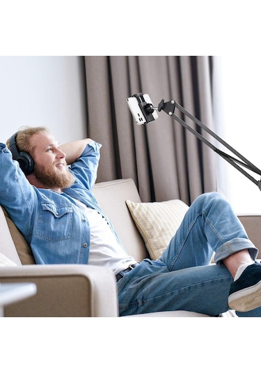 Hymark Esnek Metal Uzun Kollu Telefon Tablet Tutucu Teleskopik