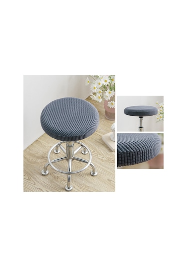 Suntek Magideal Bar Taburesi Kapakları Minderleri Dia.12 14" Mavi gri