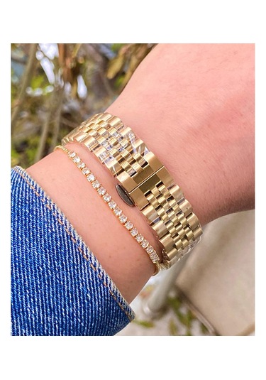 Reward Rw0793 Takvimli Taşlı Çelik Kordon Kadın Kol Saati+bilekli