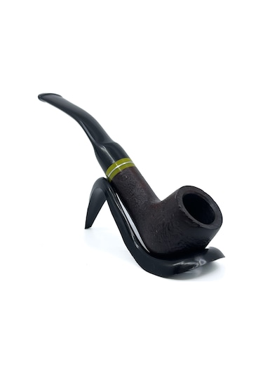 Dapper Bent Billiard Briar Gül Kökü 9 Mm Filtreli El Yapımı Pipo - 3068