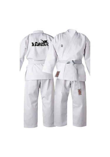 Top Glory Baskılı Acemi Karate Elbisesi Beyaz