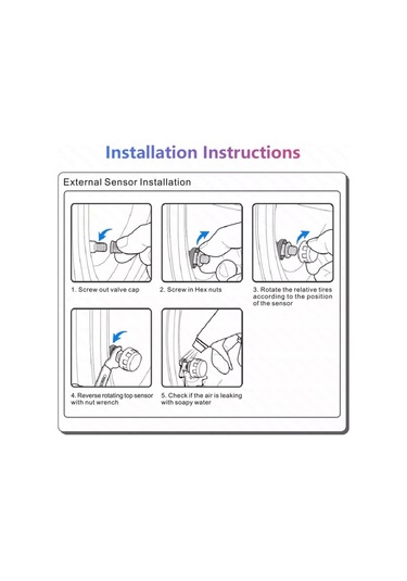Sones Araba Yüksek Hassasiyetli Solar Şarj Lastik Basıncı İzleme Sistemi Tpms, Harici Ses Sensörü