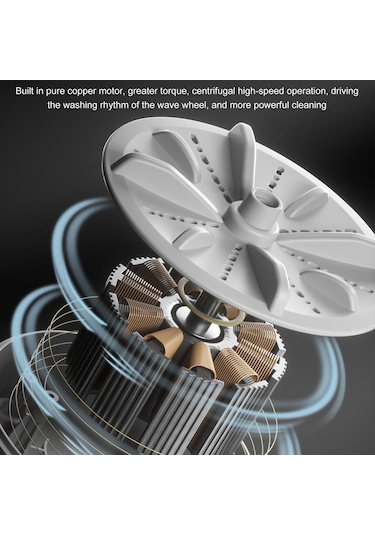 Sones Mini Taşınabilir İç Çamaşırı Çorap Türbin Çamaşır Makinesi, Renk: Turuncu Standart