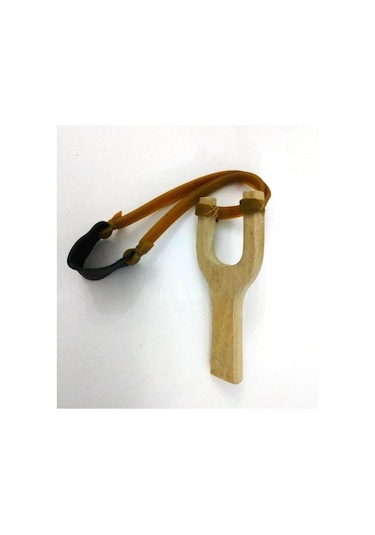 Kuş Lastiği Kahverengi Ağaç Saplı Sapan