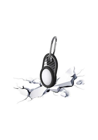 Zore Airtag 05 Uyumlu Silikon Anahtarlık-kırmızı