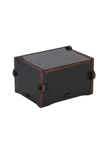 Shineyee Ahşap Mekanik Müzik Kutusu, Pili Gerektirmez, Elden Döndürülür, Siyah, Dekoratif Hediyelik Öğe