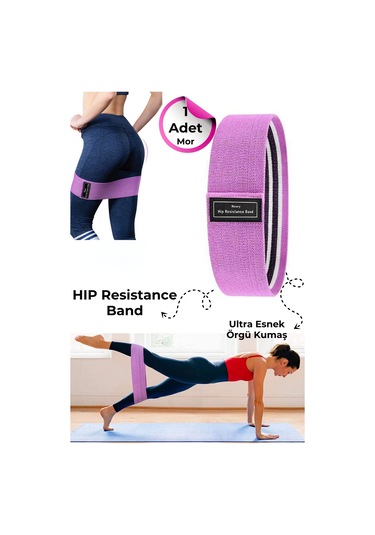 Technojet Direnç Bandı Pilates, Squat Ve Kalça Şekillendirici Egzersiz Lastiği Mor