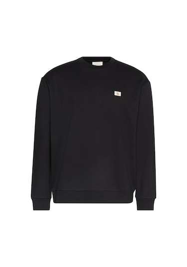 Ls Eu 350terry Badge Crewneck Sw Erkek Siyah Sweatshirt-8444 Black
