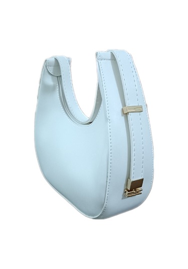 Bayan Kol Omuz Çantası Baget Çanta Beyaz