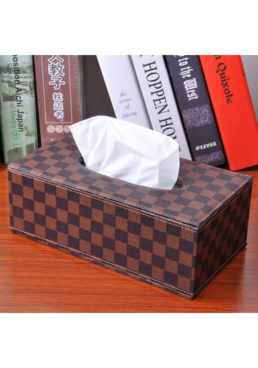 Doku Kutusu Deri Giyim Banyo Kağıt Tutucu Lüks Çıkarılabilir Çok Fonksiyonlu Canlı Oda Dekorasyon Ev Ofis Masası Araba Kullanımı Kağıt Tutucular Siyah