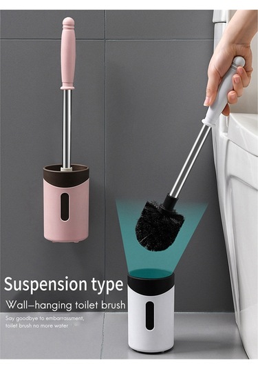 Tuvalet Fırçası Yumuşak Kaymaz Temizleme Fırçası Gri Gri