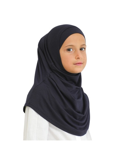 Çocuk Hazır Giyim Başörtüsü Şal Turban Viskon - Lacivert Lacivert