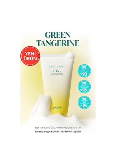 Cilde Aydınlık Görünüm Sunan Temizleme Köpüğü Goodal Green Tangerine Vita C Cleansing Foam