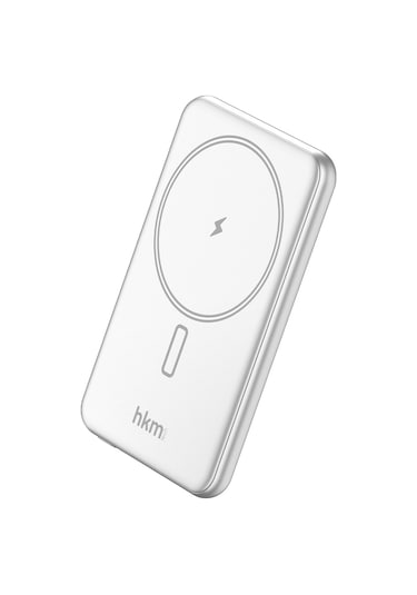 Mag Lite Wireless 5.000 Mah 20W Magsafe Uyumlu Manyetik Kablosuz Powerbank Ultra Ince Gümüş Renk