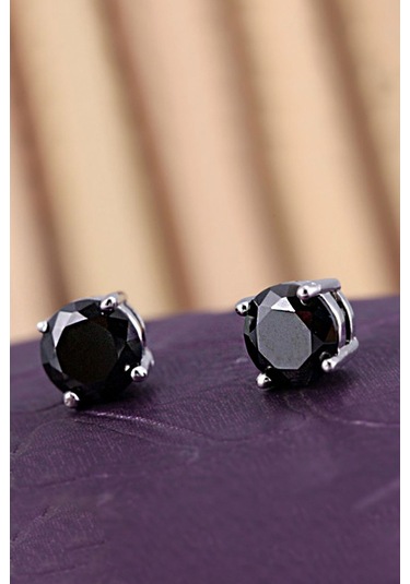 Chavin Erkek Mıknatıs Tek Taş Küpe Dn44 Siyah