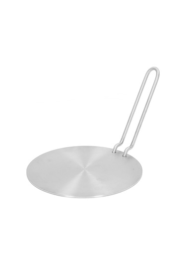 Kangvka Stokele Isı Dağıtıcı Plaka, Inoks Çelik, Tüm Ocaklarda Kullanım, Anti-yanık Kollü, Hızlı Ve Eşit Isıtma, 17.5cm