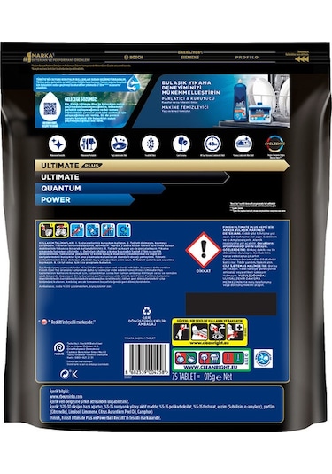 Finish Ultimate Plus Hepsi Bir Arada Bulaşık Makinesi Deterjanı 75 Tablet
