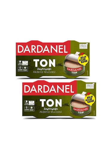 Dardanel Zeytinyağlı Ton Balığı 2 x 140 G x 2 Adet