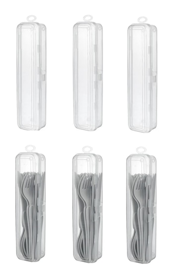 6 Adet Multix Çatal Kaşık Bıçak Saklama Kutusu - Çeyizlik Kaşık T