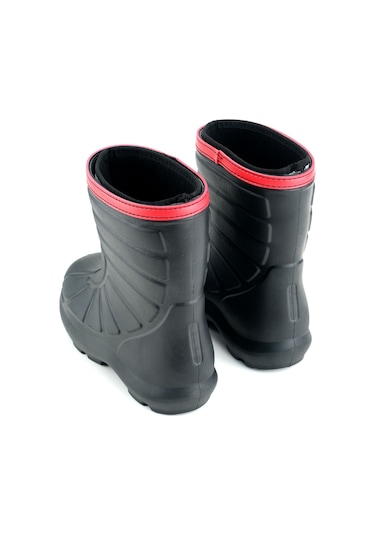 Gezer Erkek Çocuk Kışlık İçinde Çıkarılabilir Ek Çoraplı Su Geçirmez Yağmur Bot Çizme Siyah