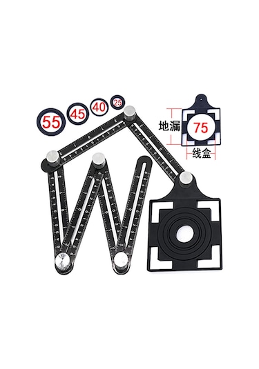 Youmex "çok Fonksiyonlu 5 Delikli Karo Açma Ve Ölçme Konumlandırıcı - Dayanıklı Alüminyum Alaşım"