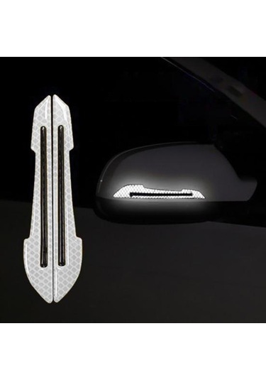 Kırmızı 1 Çift Uzun Ömürlü Yan Dikiz Aynası Montaj Güvenlik Uyarı Araba Styling Oto Çarpışma Önleme Koruyucu Şerit Aksesuarları Anti