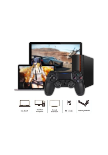 Xindoker Siyah Ps4 Kablosuz Oyun Kolu: Dokunmatik Panel, Işık Çubuğu, 3.5mm Ses Girişi Ve Şarj Özelliğiyle Tam Kontrol