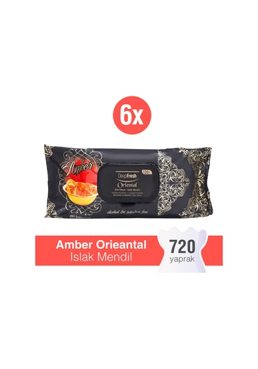 Deep Fresh Oriental Islak Mendil Amber 6'Lı Paket 720 Yaprak