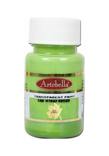 Artebella Transparan Cam Vitray Boyası 881050 Fıstık Yeşili 50 ML Yeşil