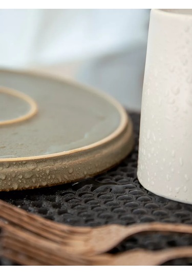 Kuchenmatt Bulaşık Kurutma Paspası Masaüstü Kurutucu Mutfak Masası İçin. 168690206 Siyah