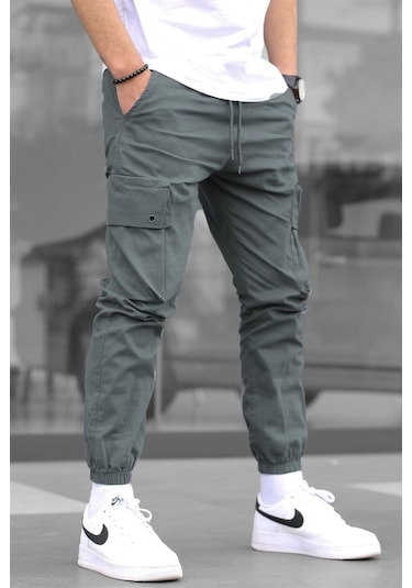 Madmext Erkek Gri Kargo Cep Pantolon 5647-gri Gri