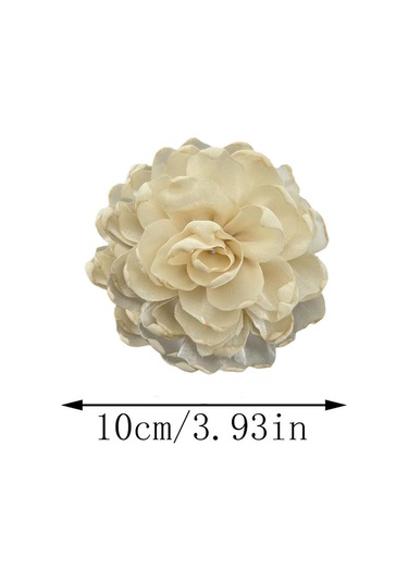 Homyl Kadınlar Için Çiçek Broş Rozeti Büyük Dans Ziyafeti Bej